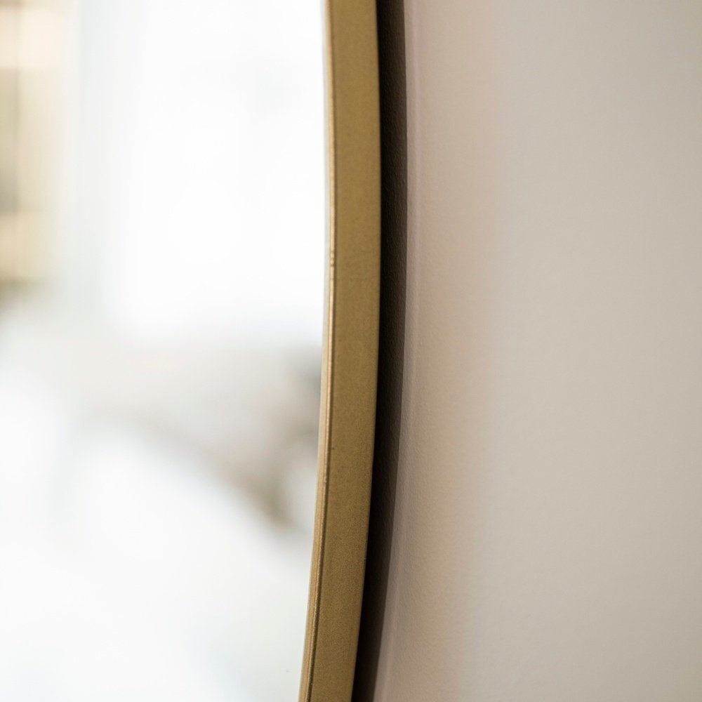 Product photograph of Gallery Interiors Hayle Round Mirror In Champagne from Olivia's.