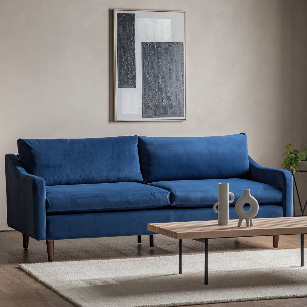 Product photograph of Olivia S Sofa In A Box Model 2 - 2 Seater Sofa In Indigo from Olivia's.