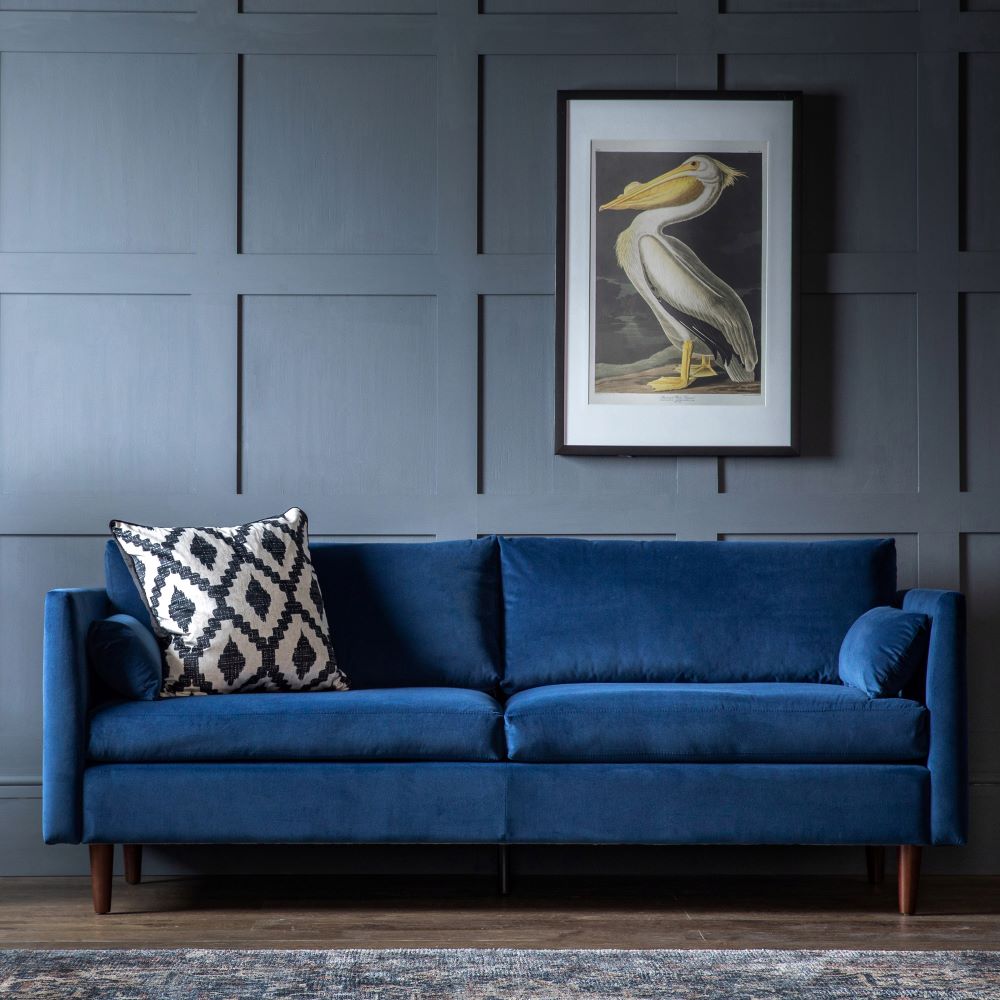 Product photograph of Olivia S Sofa In A Box Model 3 - 2 Seater Sofa In Indigo from Olivia's.
