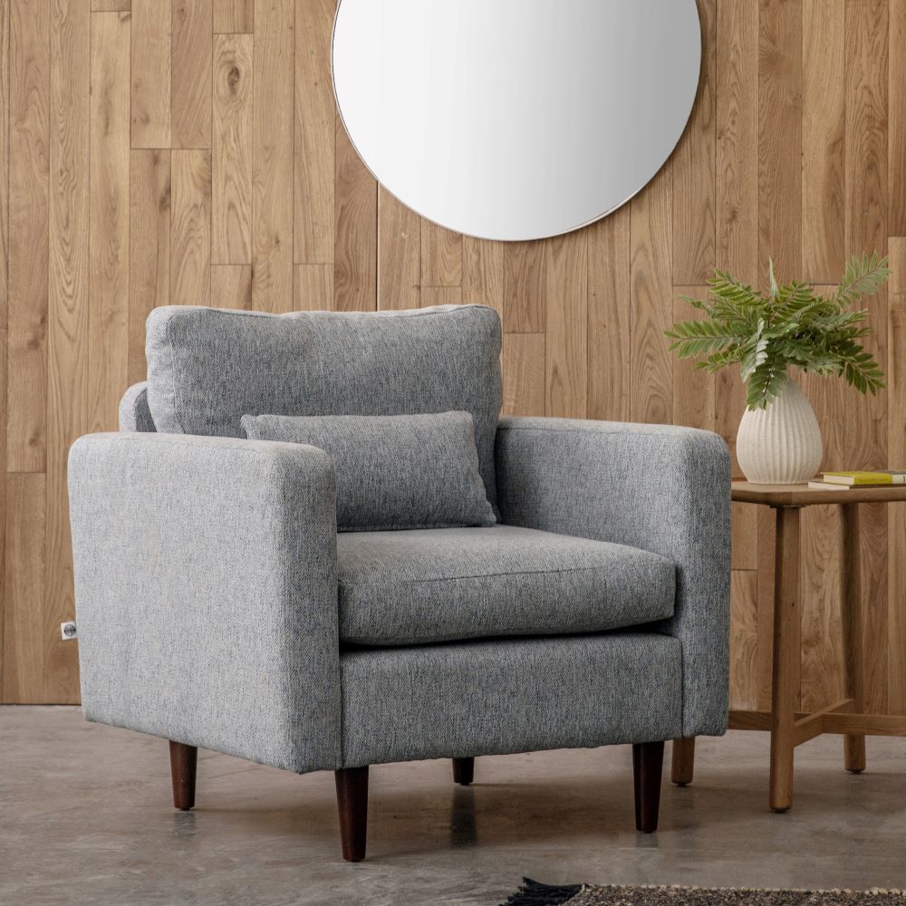 Product photograph of Olivia S Sofa In A Box Model 4 - Armchair In Carolina Grey from Olivia's.