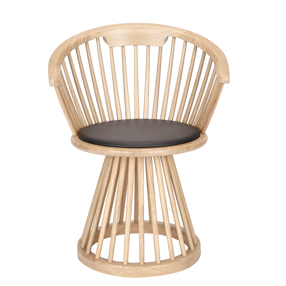 Product photograph of Tom Dixon Fan Dining Chair Natural Natural Oak from Olivia's