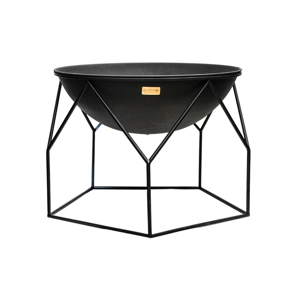 Product photograph of Ivyline Outdoor Buckingham Fire Pit Black from Olivia's