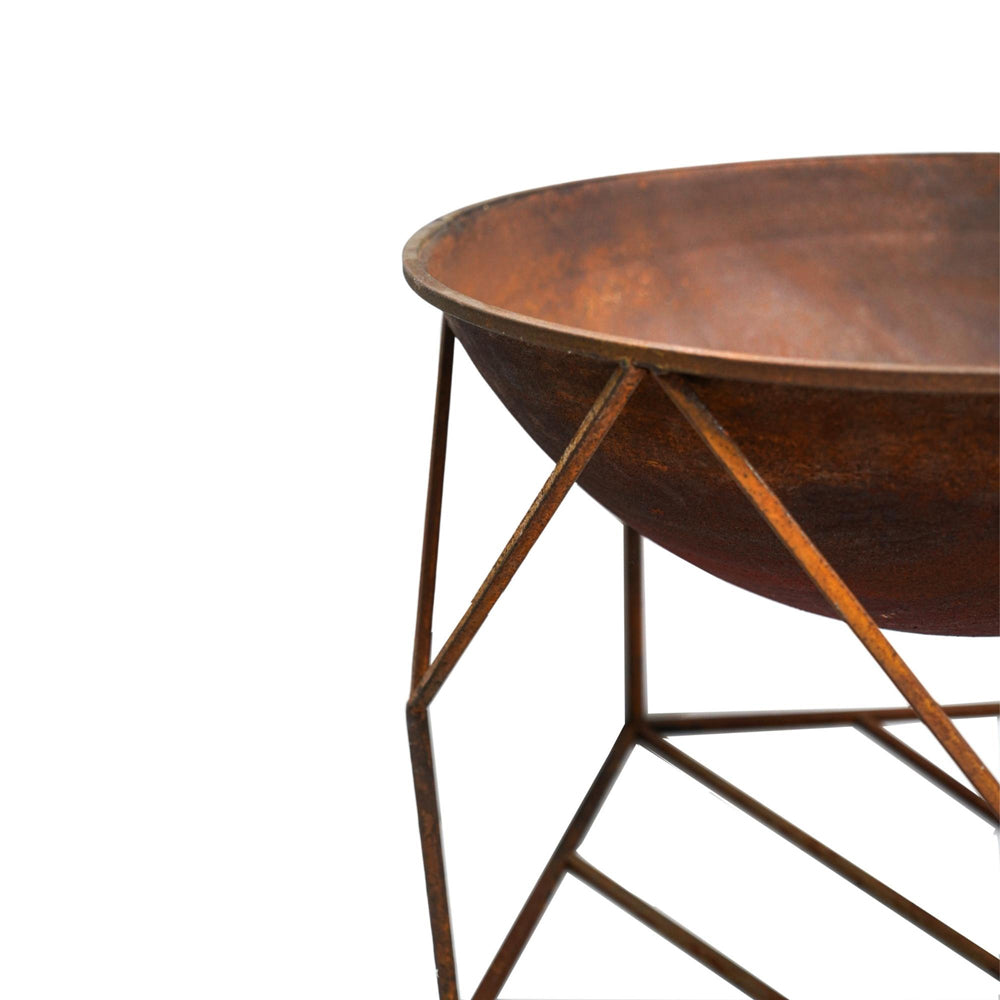 Product photograph of Ivyline Outdoor Buckingham Fire Pit Rust from Olivia's.