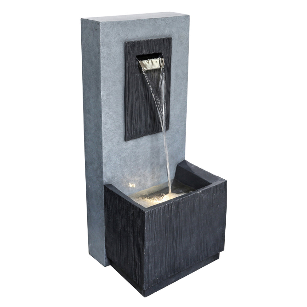Product photograph of Ivyline Outdoor Contemporary Water Feature Cement from Olivia's