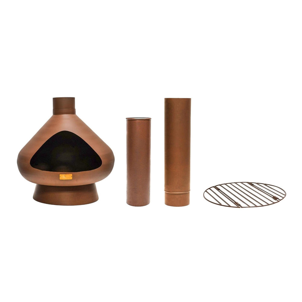 Product photograph of Ivyline Outdoor Fornax Fireplace In Rust from Olivia's.