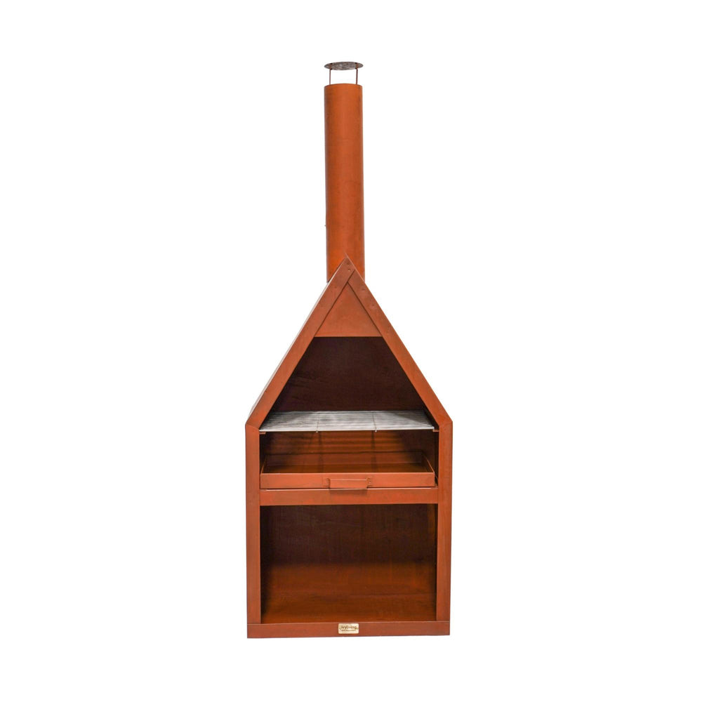 Product photograph of Ivyline Outdoor Henley Fireplace Rust With Grill Iron from Olivia's