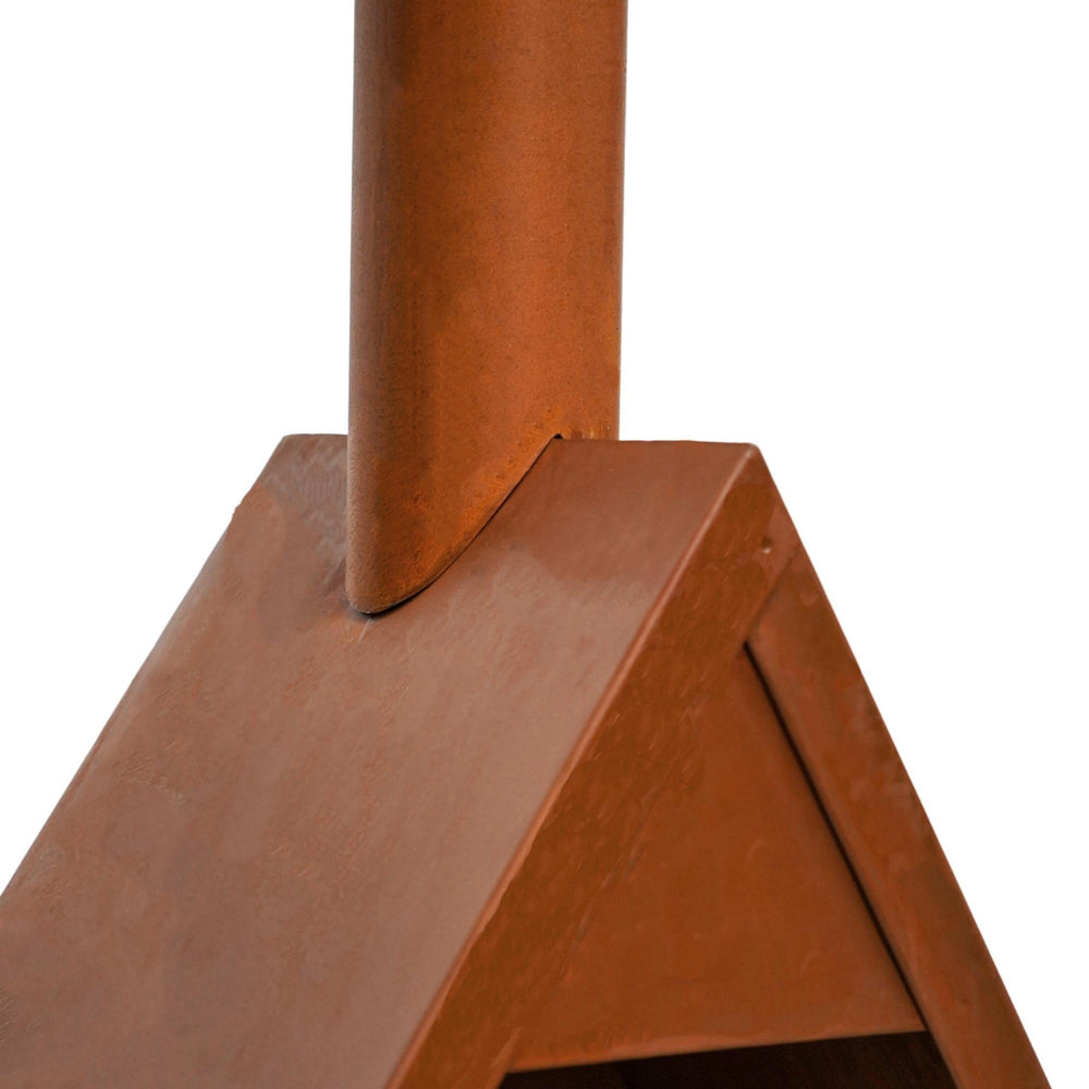 Product photograph of Ivyline Outdoor Henley Fireplace Rust With Grill Iron from Olivia's.