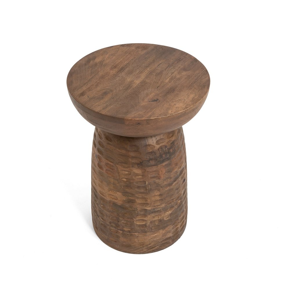 Product photograph of Gallery Interiors Kennington Brown Round Side Table from Olivia's.