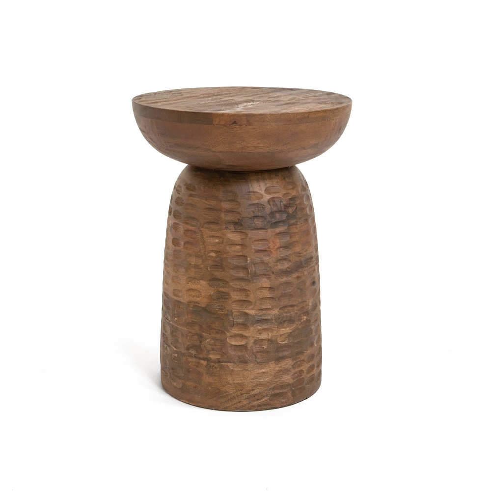 Product photograph of Gallery Interiors Kennington Brown Round Side Table from Olivia's.