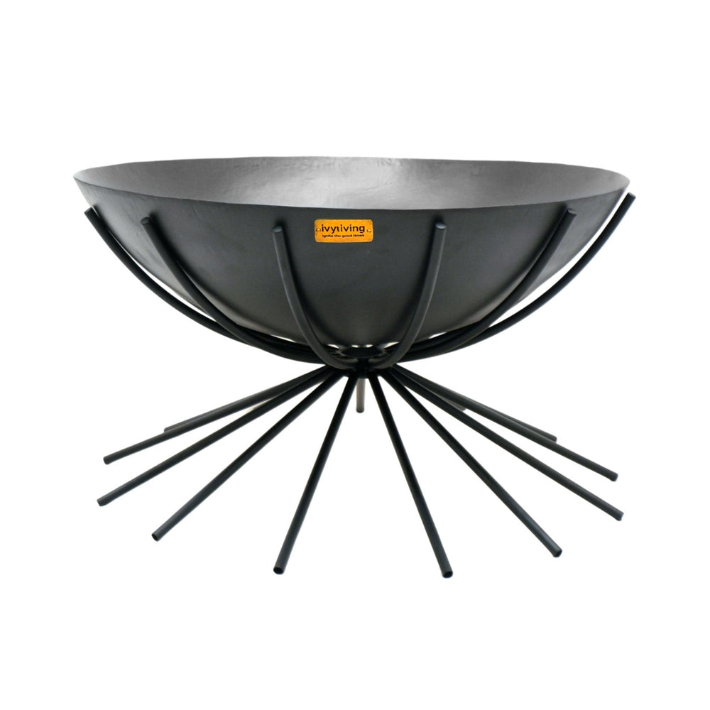 Product photograph of Ivyline Outdoor Metal Dakota Fire Pit In Black from Olivia's