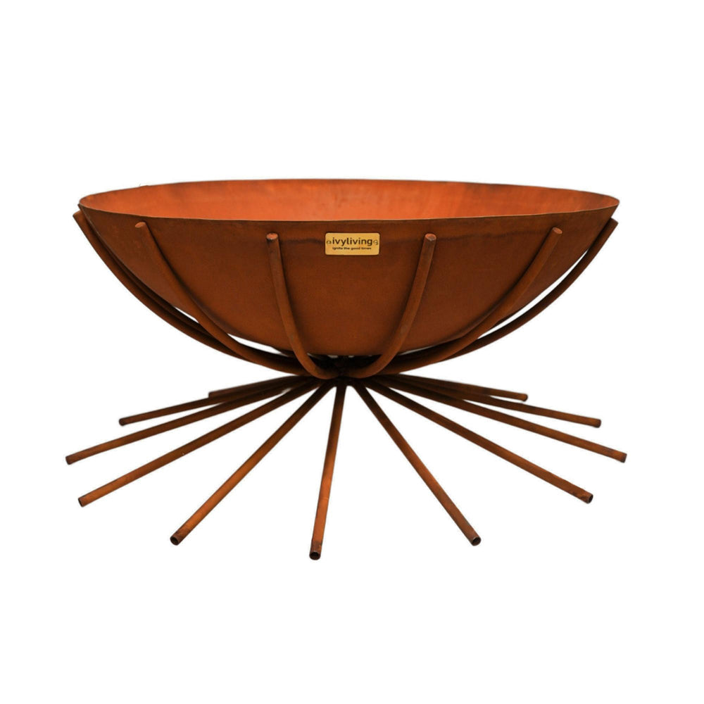 Ivyline Outdoor Metal Dakota Fire Pit In Rust