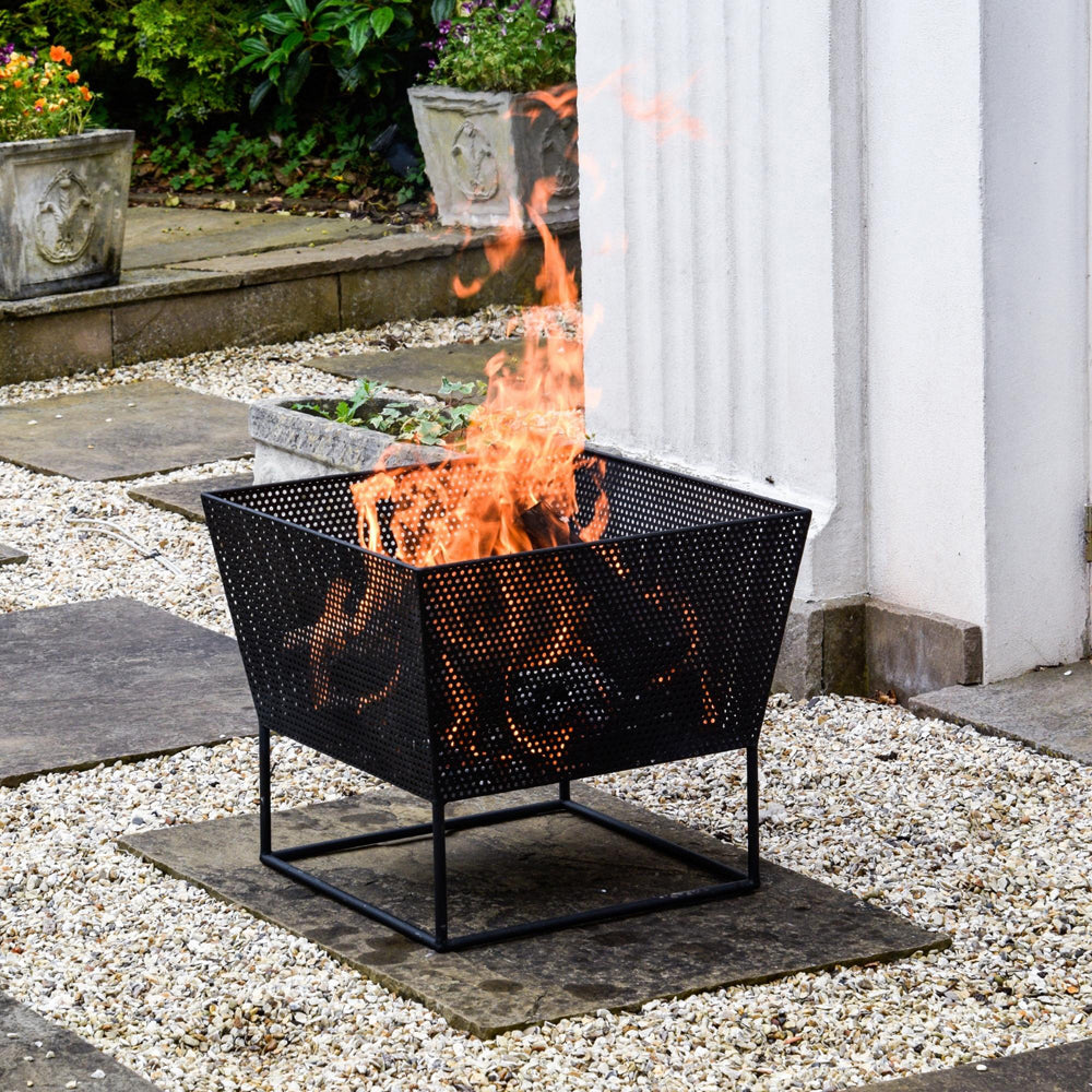 Product photograph of Ivyline Outdoor Norfolk Fire Pit Black Iron from Olivia's.