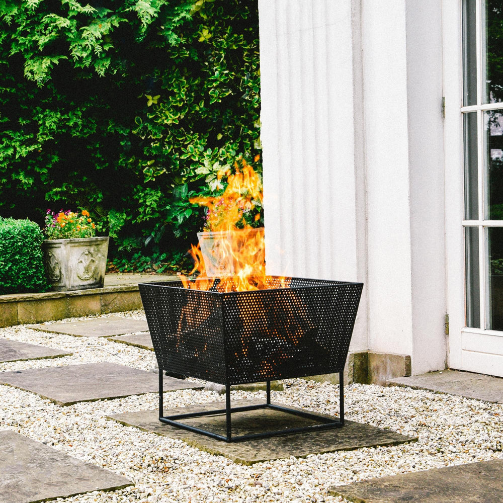 Product photograph of Ivyline Outdoor Norfolk Fire Pit Black Iron from Olivia's.