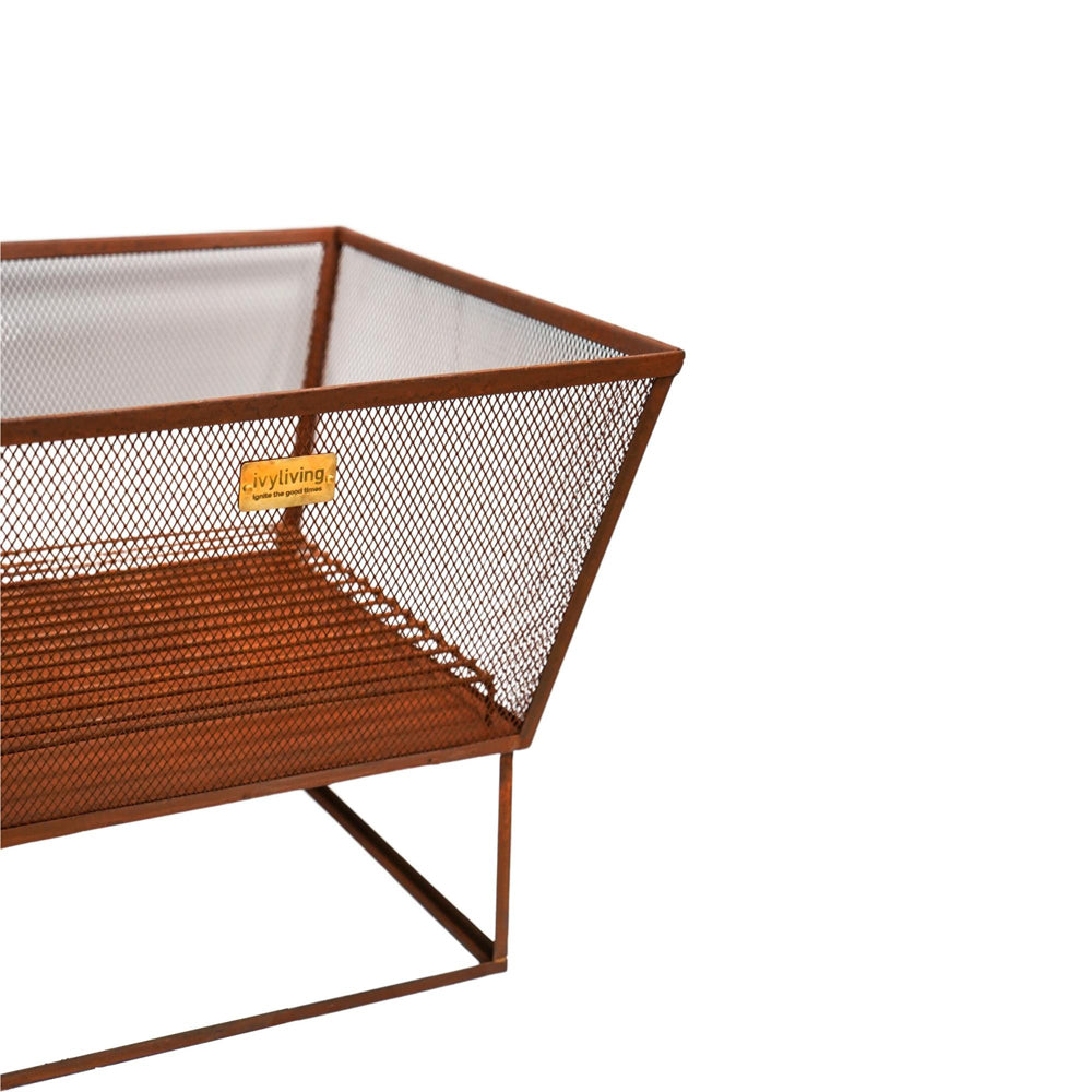 Product photograph of Ivyline Outdoor Norfolk Fire Pit Rust Iron from Olivia's.