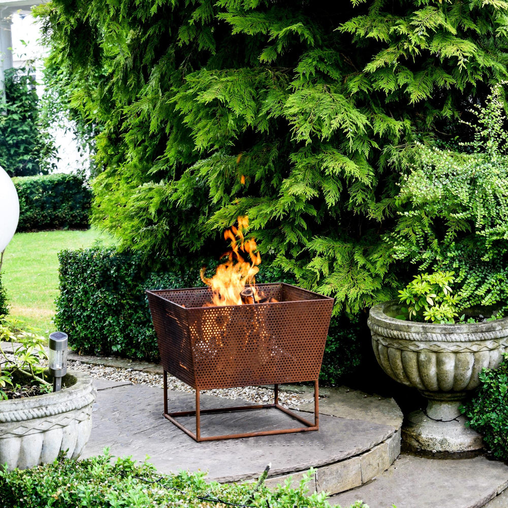 Product photograph of Ivyline Outdoor Norfolk Fire Pit Rust Iron from Olivia's.