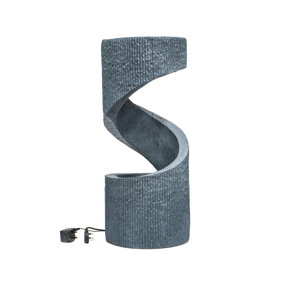 Product photograph of Ivyline Outdoor Spiral Water Feature Cement from Olivia's