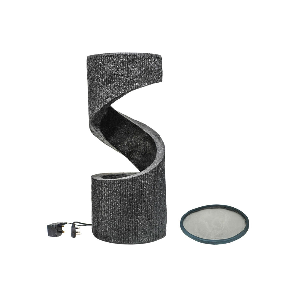 Product photograph of Ivyline Outdoor Spiral Water Feature Granite from Olivia's.
