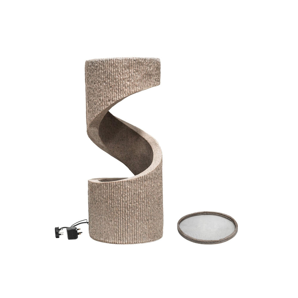 Product photograph of Ivyline Outdoor Spiral Water Feature Sandstone from Olivia's.