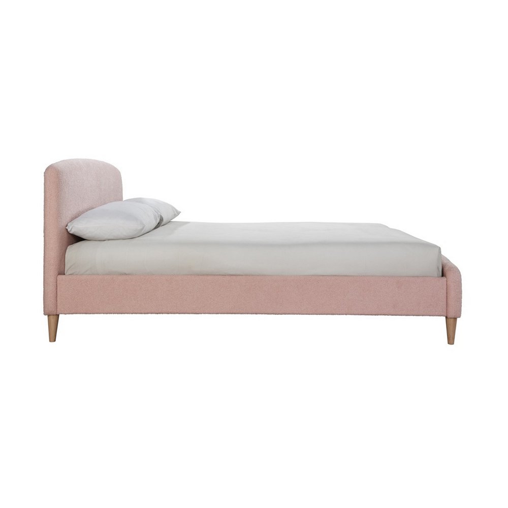 Product photograph of Olivia S Oscar Fabric Bed In Blush Pink Kingsize from Olivia's.
