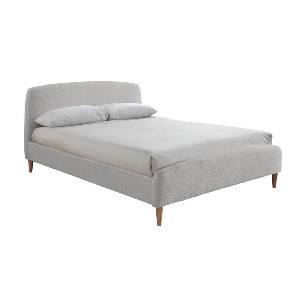 Product photograph of Olivia S Oscar Fabric Bed In Dove Grey Kingsize from Olivia's