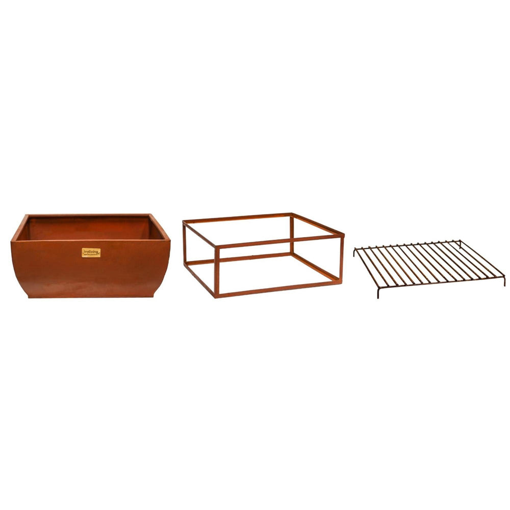 Product photograph of Ivyline Outdoor Windermere Fire Pit Rust Iron from Olivia's.