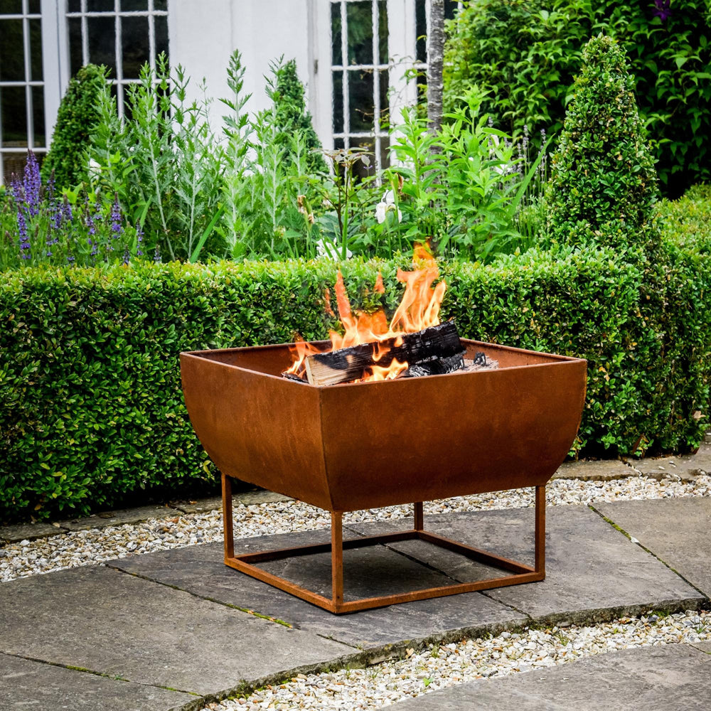 Product photograph of Ivyline Outdoor Windermere Fire Pit Rust Iron from Olivia's.