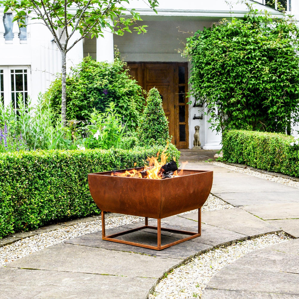 Product photograph of Ivyline Outdoor Windermere Fire Pit Rust Iron from Olivia's.