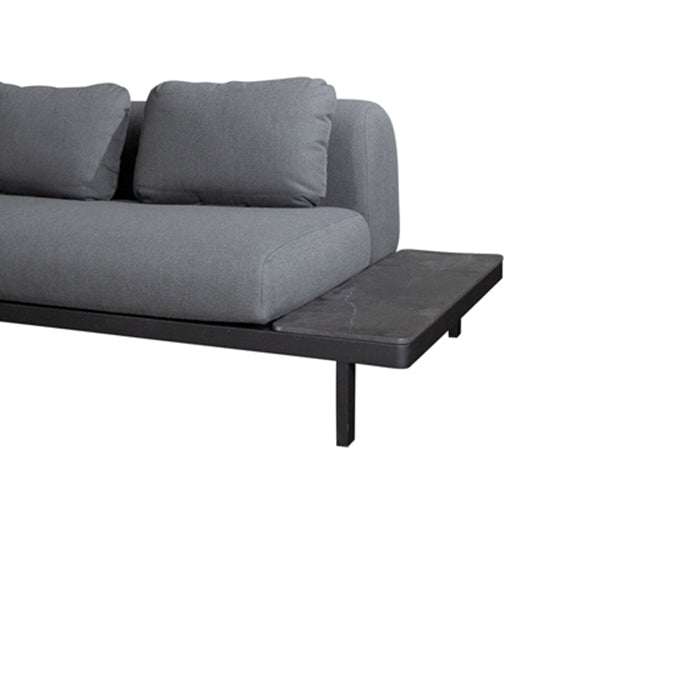 Product photograph of Cane-line Space Side Plate Fossil Black 2 Seater Sofa from Olivia's