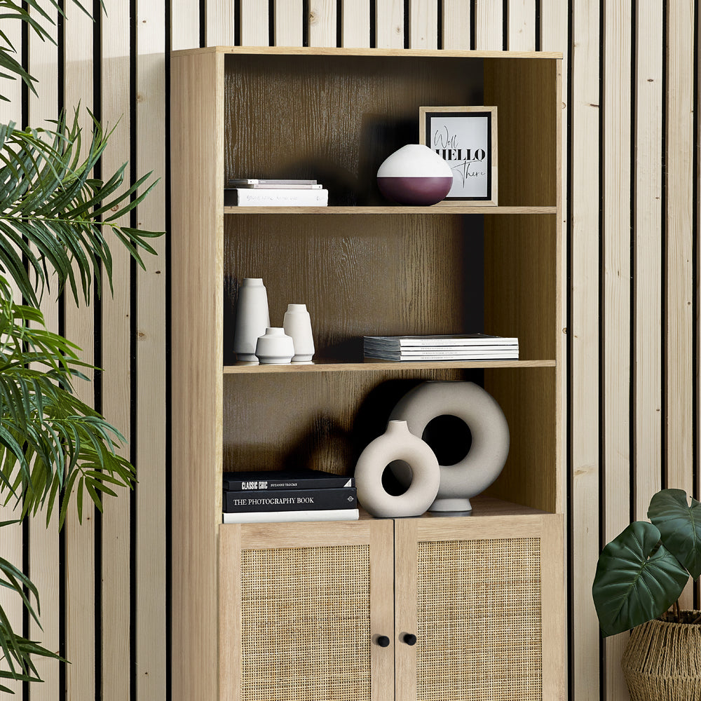 Product photograph of Olivia S Naturo Tall Bookcase In Oak from Olivia's.