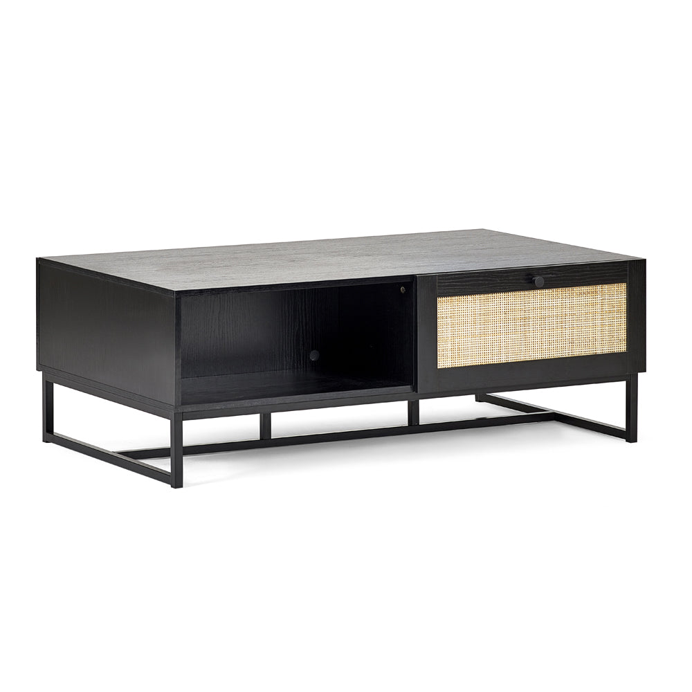 Product photograph of Olivia S Naturo Coffee Table In Black from Olivia's