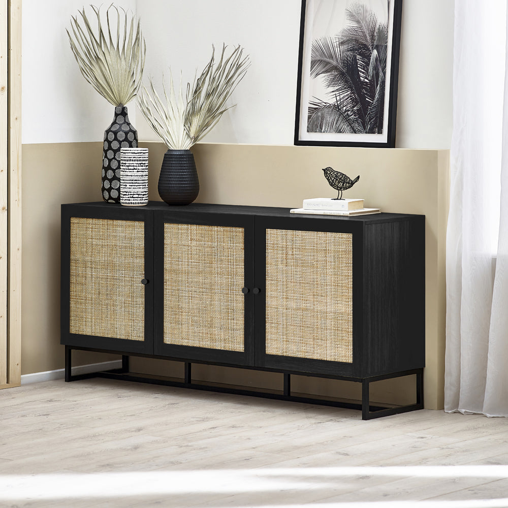 Product photograph of Olivia S Naturo Sideboard In Black from Olivia's