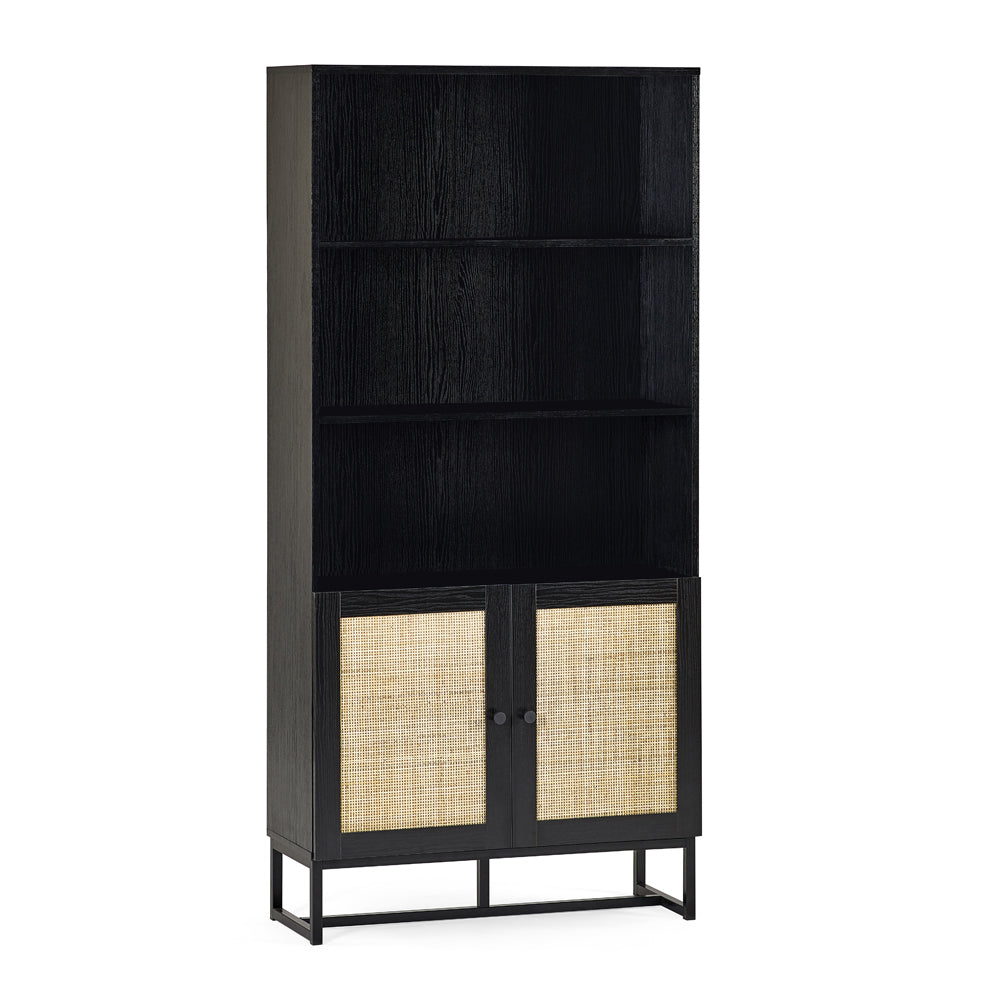 Product photograph of Olivia S Naturo Tall Bookcase In Black from Olivia's