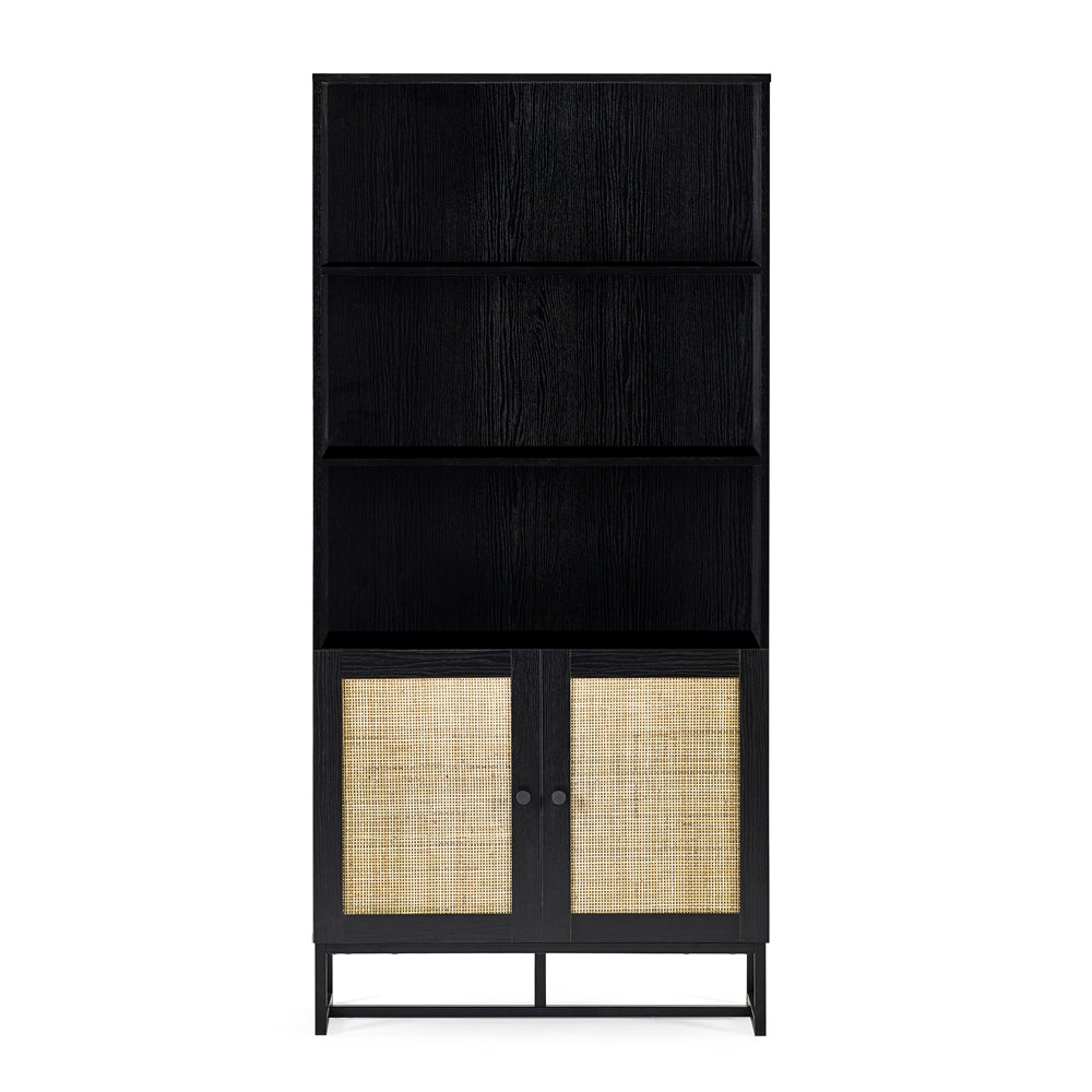 Product photograph of Olivia S Naturo Tall Bookcase In Black from Olivia's.