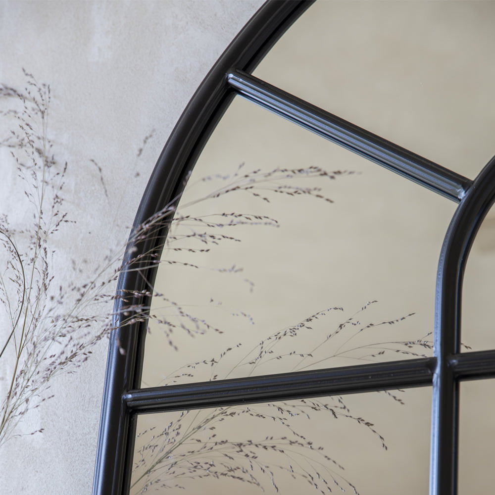 Product photograph of Garden Trading Fulbrook Arched Wall Mirror 80x90cm In Steel from Olivia's.