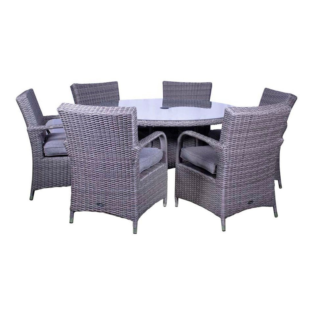 Olivias 6 Seater Round Deluxe Outdoor Dining Set