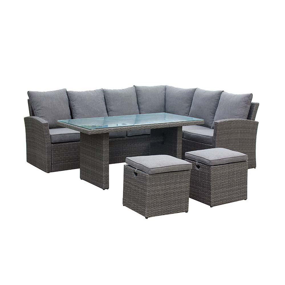 Product photograph of Olivia S 8 Seater Corner Deluxe Outdoor Dining Set from Olivia's