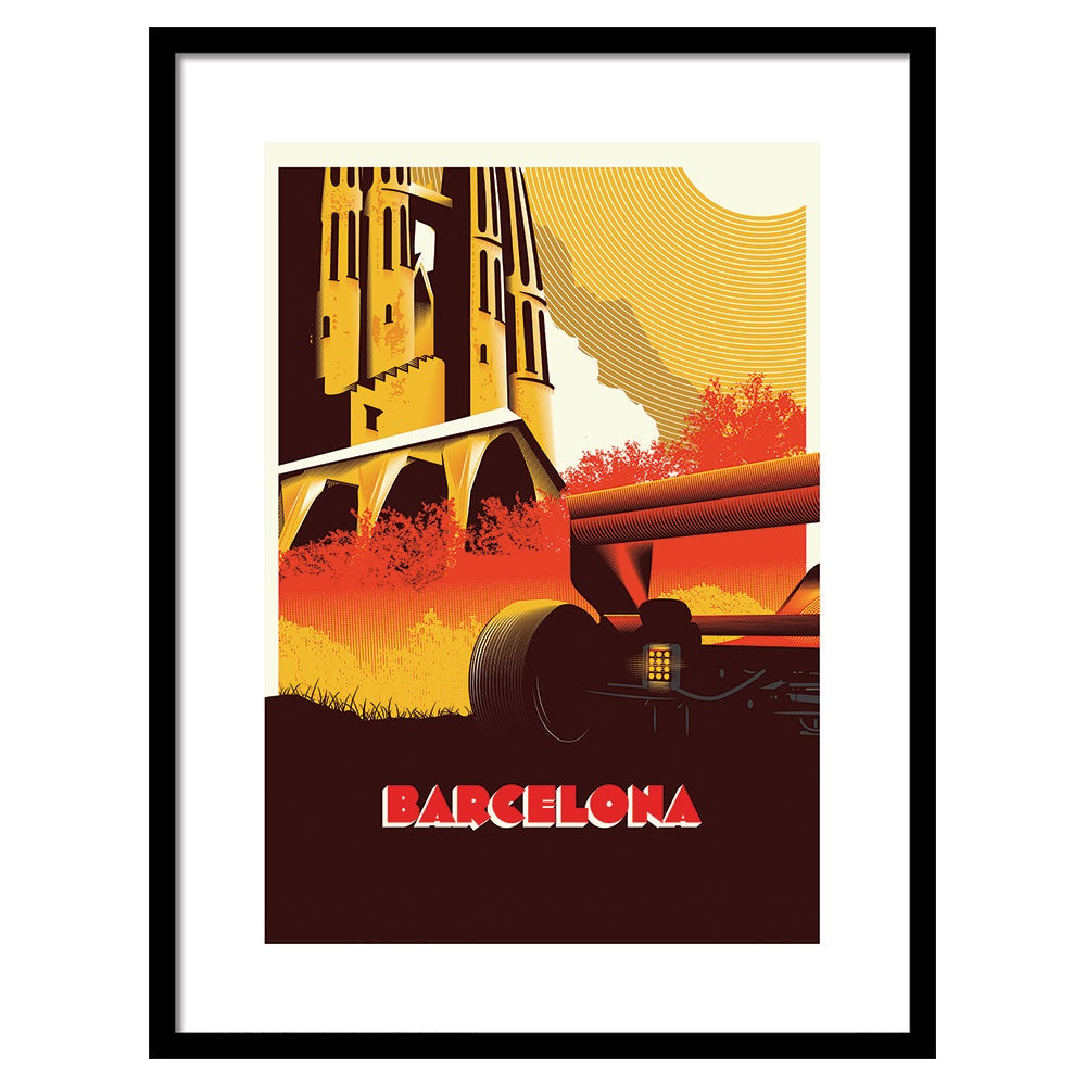Product photograph of The Art Group Zoom F1 Barcelona Pre Framed- 60x80cm from Olivia's