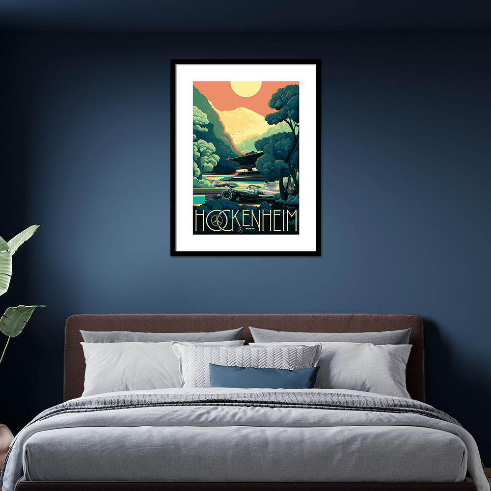 Product photograph of The Art Group Zoom F1 Hockenheim Pre Framed Small from Olivia's.