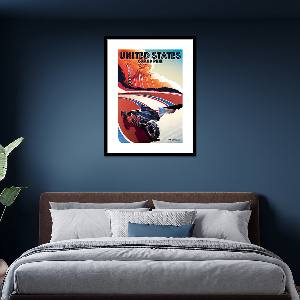 Product photograph of The Art Group Zoom F1 Circuit Of The Americas 2016 Pre Framed- 60x80cm from Olivia's.