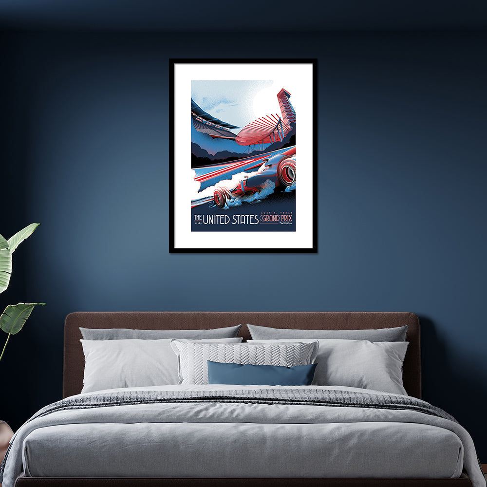 Product photograph of The Art Group Zoom F1 Circuit Of The Americas 2017 Pre Framed- 60x80cm from Olivia's.