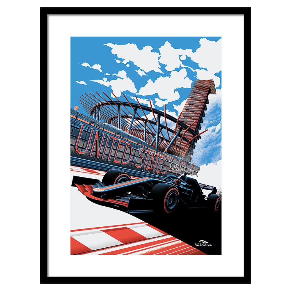 Product photograph of The Art Group Zoom F1 Us Grand Prix 2019 Pre Framed - 60x80cm from Olivia's