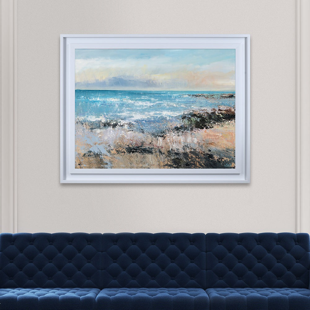 Product photograph of The Art Group Joanne Last Orange Glow Pre Framed 60x80cm from Olivia's.