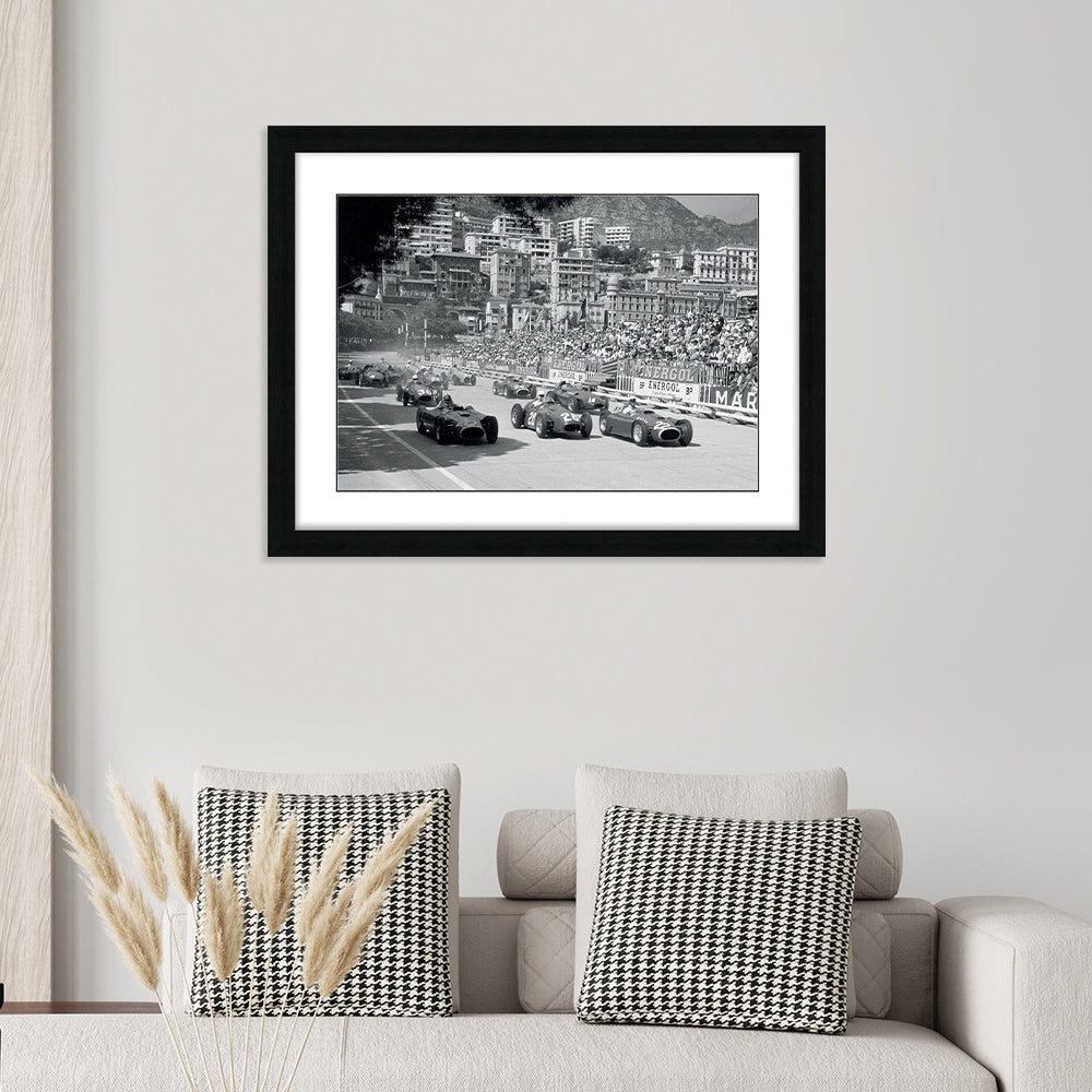 Product photograph of The Art Group Time Life Grand Prix De Monaco 1956 Framed Art - 60x80cm from Olivia's.