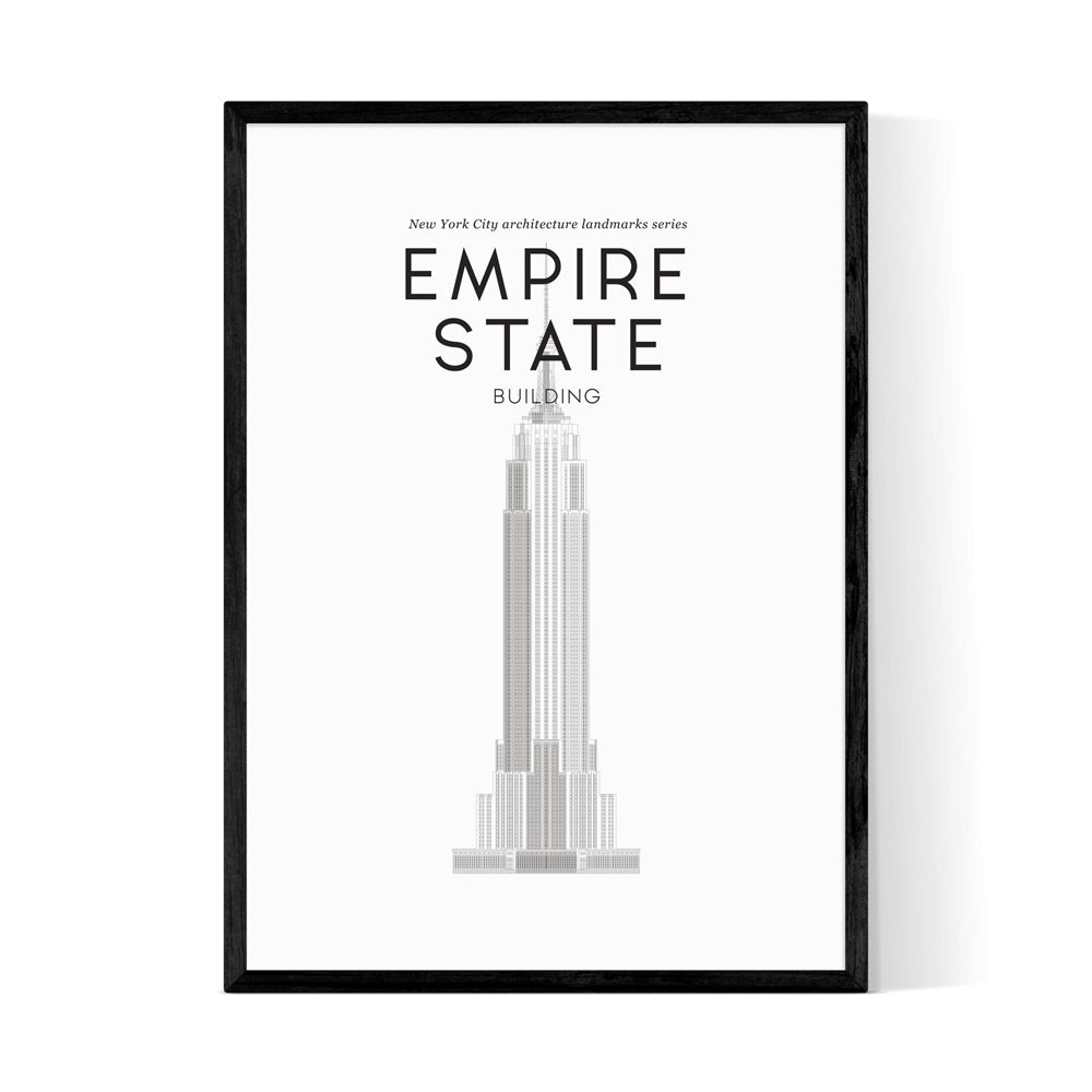 Product photograph of Empire State Building By Rafael Farias - A1 Black Framed Art Print from Olivia's