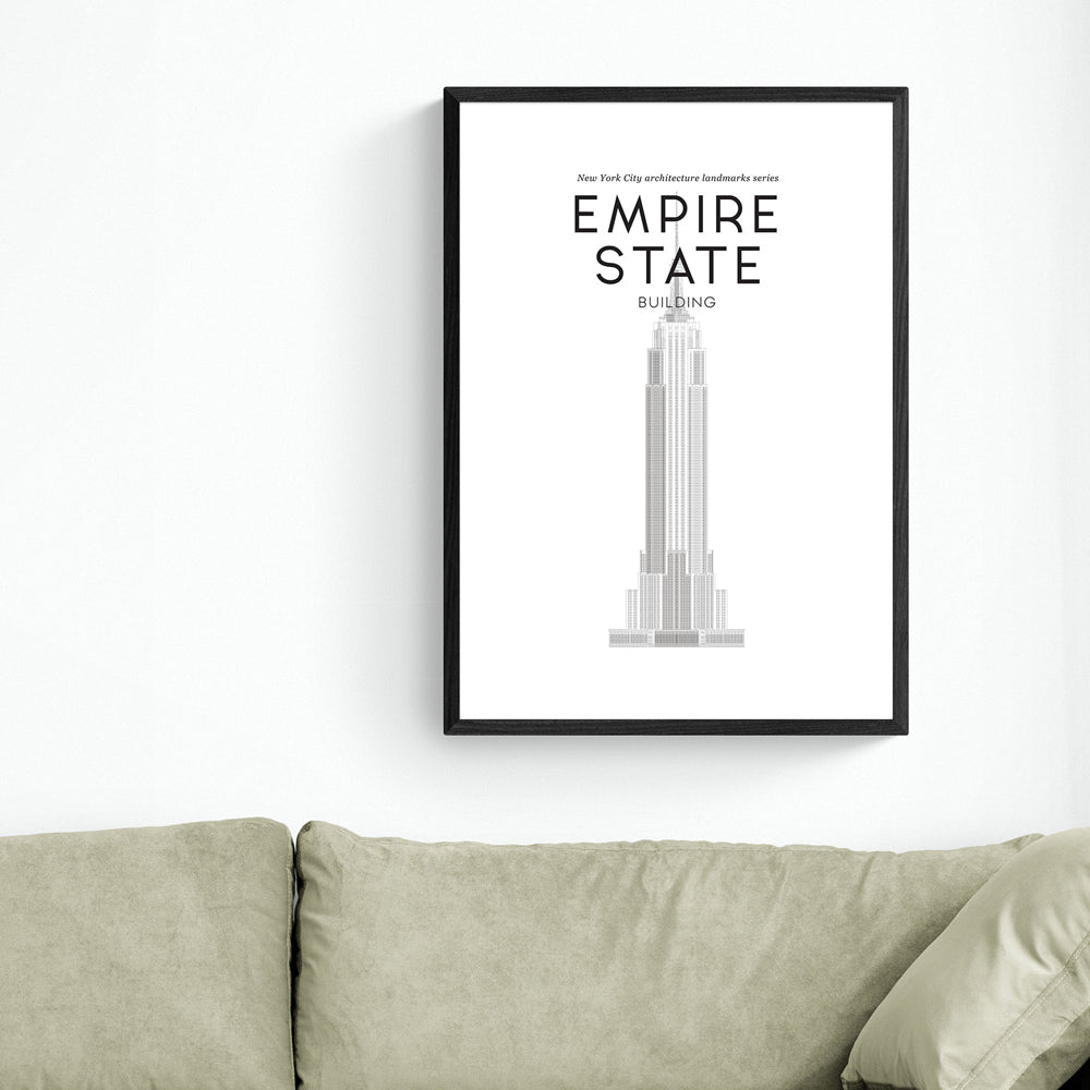 Product photograph of Empire State Building By Rafael Farias - A1 Black Framed Art Print from Olivia's.