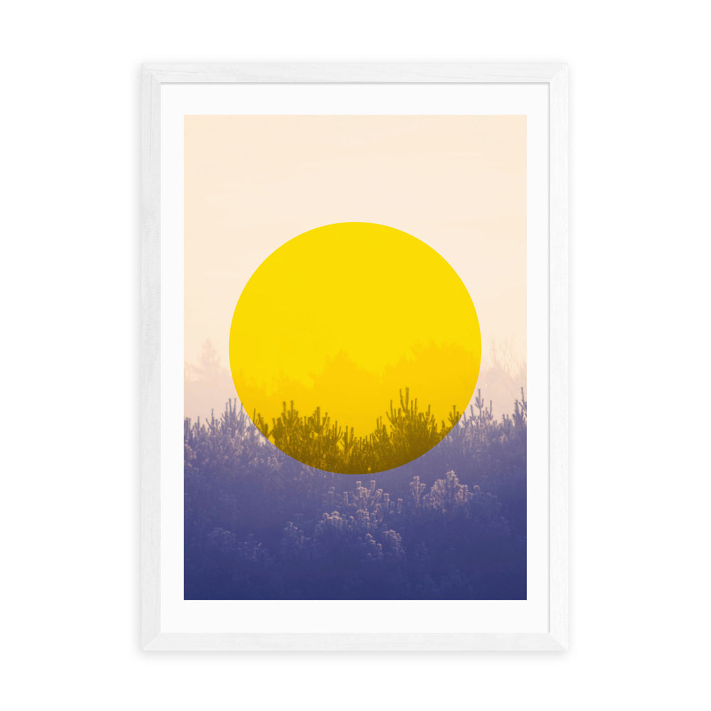 Product photograph of Sun Is Up By Rafael Farias - A2 White Framed Art Print from Olivia's.
