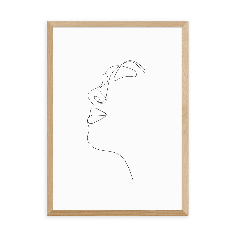 Product photograph of Profile By Rafael Farias - A3 Oak Framed Art Print from Olivia's.