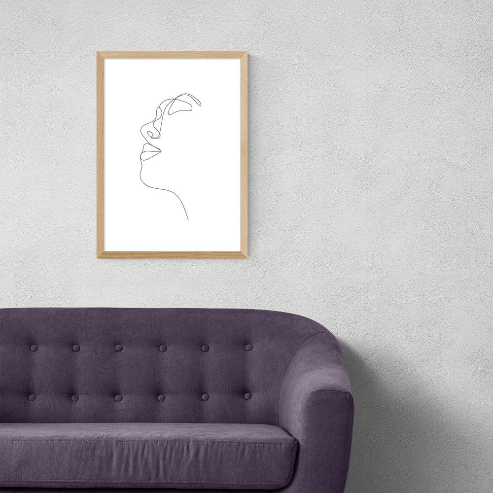 Product photograph of Profile By Rafael Farias - A3 Oak Framed Art Print from Olivia's