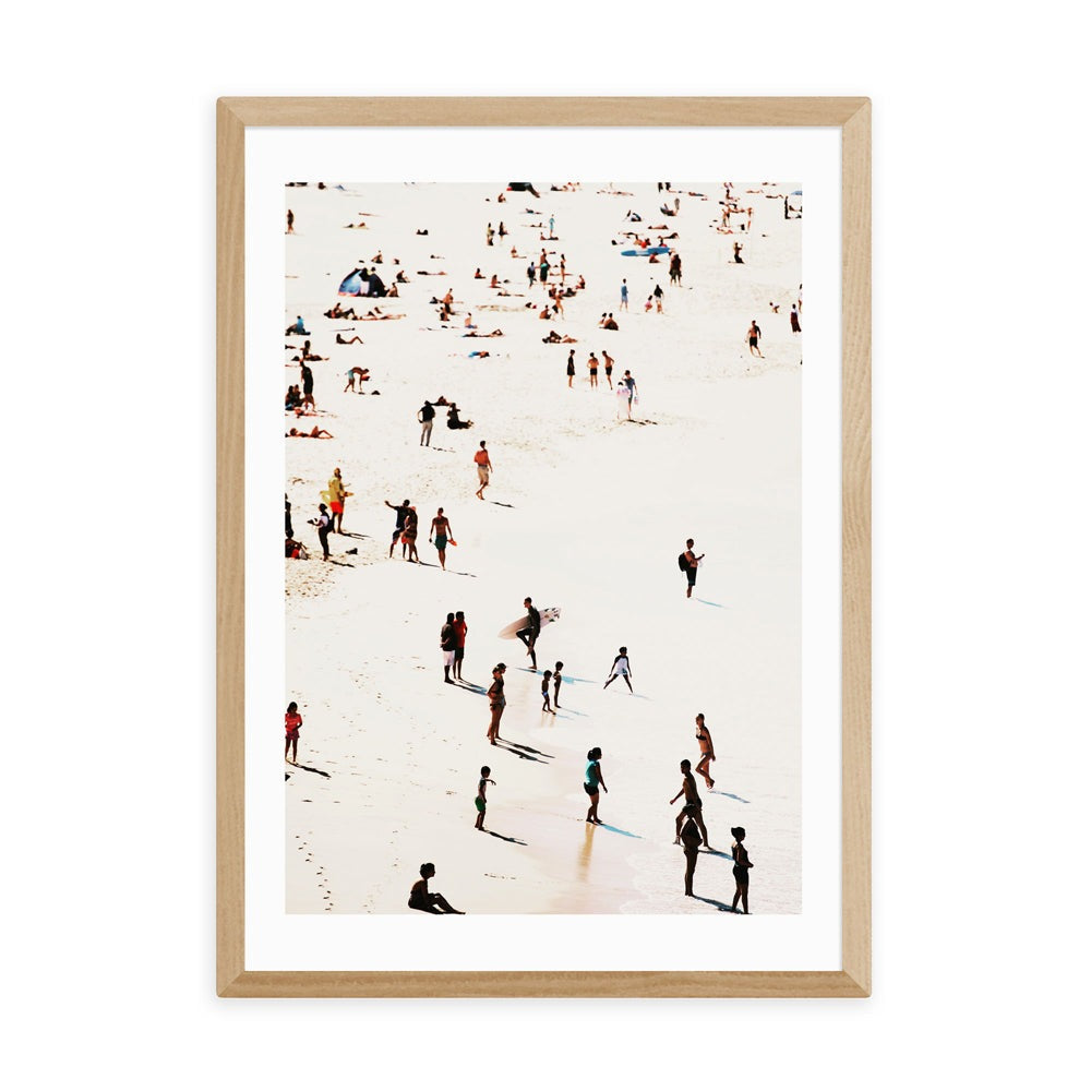 Product photograph of Beach Life By Rafael Farias - A3 Oak Framed Art Print from Olivia's