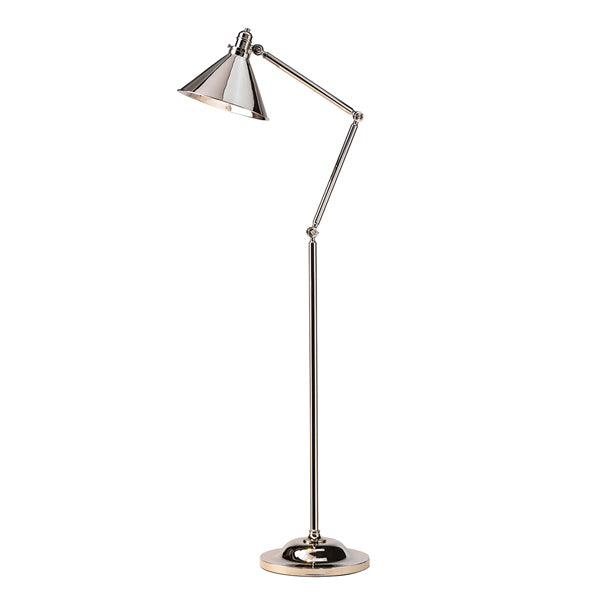 Product photograph of Elstead Provence 1 Light Floor Lamp Polished Nickel from Olivia's